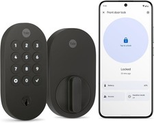 Yale Matte Black Keyed Deadbolt Smart Lock with Google Matter,  picture