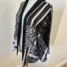NWOT Chico's Travelers Size S/M Mixed Artisan Kimono Open Front Jacket Versatile picture