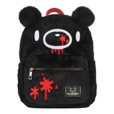 Bioworld Gloomy Bear  Mori Chack Black Fuzzy Plush Mini Backpack picture