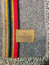 Pendleton Home Collection Striped Blanket Throw Gray Red Yellow Black 50x70 picture