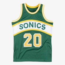 Vintage MEN 1985-86 Stitched Jersey Retro Green/Blue -  picture