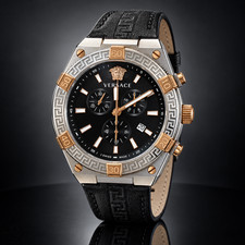 Versace V-Race 23C80D008 S009 Men's Swiss Chronograph Two-Tone Watch 42mm picture