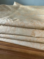 Restoration Hardware Thai Silk - 4 Panels 50X83 in. Lined Gold Botanical Design picture