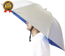 Umbrella Hat, 37 Inch Fishing Umbrella Hat Hands Free Foldable UV Protection Umb picture