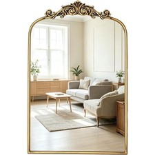 Mirror Gold Baroque Mirror Antique 16x24 Inches picture
