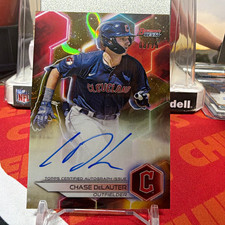 Topps 2023 Bowman’s Best Chase DeLauter Guardians B23-CDE Gold Lava Auto 08/75 picture