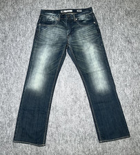 BKE Denim Jake Straight Leg Jeans Men 32R Medium Wash Fade Stretch 32x30 picture