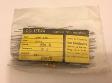 100x Iskra UPM 050- 390K ohm Carbon Film Resistors 5%- 2.5 x 8 mm 390 k picture
