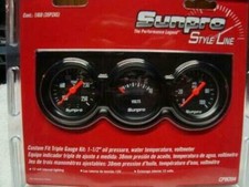 Mini Triple Gauge Kit Black /Black Beze Sunpro 1 1/2