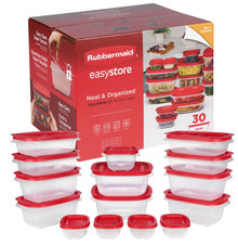Rubbermaid EasyStore  Food Storage Containers with Lids, 30-Piece Set, Red - NEW picture