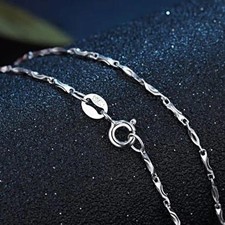SILVER Unique Jewelry SOLID 925 Sterling Silver Chain Necklace picture