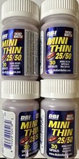 4 x 30ct BOTTLES MINI THIN 25/50 EF ENERGY BOOSTER ( 120 ) PILLS picture