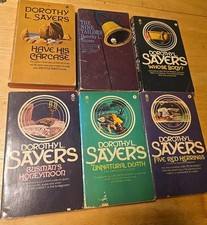 Dorothy L. Sayers Lord Peter Wimsey Mystery Paperback Lot of 6 Avon Vintage picture