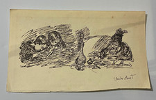 Claude Monet Drawing on paper (Handmade) signed and stamped mixed media. picture
