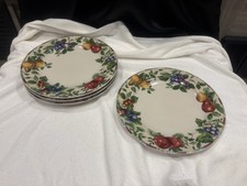 Four (4) Sakura by Oneida Sonoma Excell Fruit  10 3/4” Dinner Plates picture