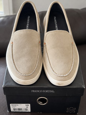 FRANCO FORTINI Conner Men’s Taupe Suede Slip-On Loafer Size 10M 502432. picture