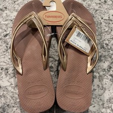 Havaianas Cappuccino Wedge Flip Flops Women's Sz 10.5 US New picture