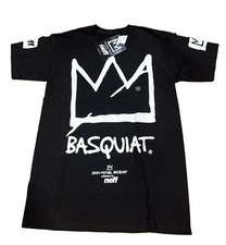 NEW Neff Jean-Michel Basquiat Black T-Shirt Crown Pop Art Hipster Men Small NWT picture