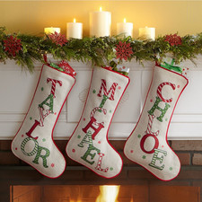Personalized Christmas Stocking Light Big Name Custom Family Xmas Holiday Decor picture