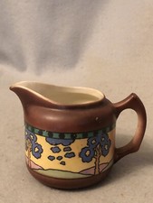 Antique Czechoslovakian Art Nouveau Creamer￼ Bohemian Chocolate picture