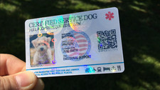 CUSTOMIZE EMOTIONAL SUPPORT THERAPY SERVICE DOG ID CARD ESA  BADGE TAG  picture