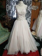 David Tutera Blush Lace Drop Waist Sweetheart Neckline  Tulle Wedding Dress  picture