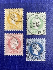 Austrian Offices in Turkey, Stamp Lot, 1876 Franz Joseph, 2, 3, 5, 10sld, Used. picture