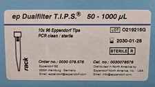 Eppendorf ep Dualfilter T.I.P.S. 50-1000 uL Filter Pipette Tips Cat# 0030078578 picture