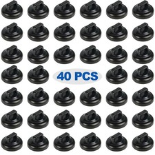 Magnetic Cable Organizer 40 Piece Black Zip Tie Mounts Clips Holder Base picture
