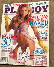 2005 MAY PLAYBOY MAGAZINE MICHELLE BAENA COVER MODEL SIGNED TO YOU LIP PRINT picture
