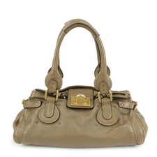 Chloe Paddington Leather Hand Bag Boston Bag Brown Authentic Used F/S picture