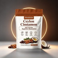 Metabolae Ceylon Cinnamon Capsules – 300 Softgels, Supports Metabolic Balance US picture