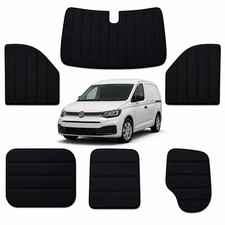 VW Caddy 2021-On Magnetic Thermal Blackout Window Blinds | Black All Round picture