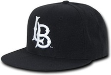 Solid Black Cal State Long Beach 49ers University NCAA Snapback Baseball Cap Hat picture