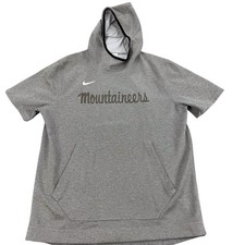Appalachian State Mountaineers Hoodie Mens Large Gray Dri Fit Nike Spotlight Gym picture