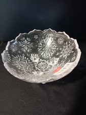 Vintage Mikasa Holiday Classic Snowflake Footed Bowl, made in Germany picture
