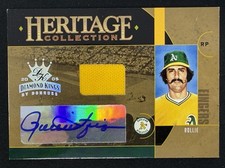 2005 Donruss Diamond Kings Heritage Rollie Fingers Game-Used Patch Auto #’rd /25 picture