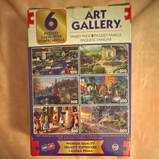 Art Gallery Family Pack 6 Jigsaw Puzzles Set, 200-500 Pieces, Art Cardboard picture