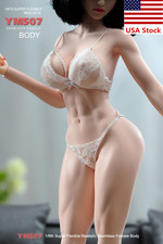 YM507 1/6 Female Pale Skin Seamless Plump Muscle Body Details For 12''Figure picture