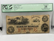 Bank Of Morgan, Georgia $5 March 9 1857 PCGS VG10 Apparent picture