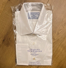 Charles Tyrwhitt Non-Iron Classic Fit White Dress Shirt 16.5/34” Cotton picture