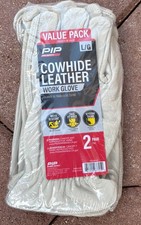 LOT of 3 (6 pairs) - PIP Pro Safety Cowhide Leather Work Glove Large picture