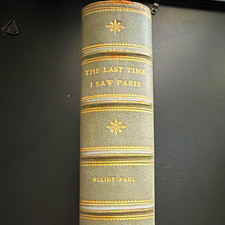 The Last Time I Saw Paris Elliot Paul 1942 Random House NY Hardcover 9th Print picture