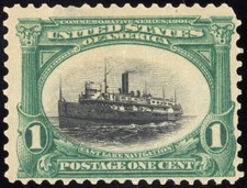 US Scott 294 Mint LH OG 1c green and black Lot A720 bhmstamps picture