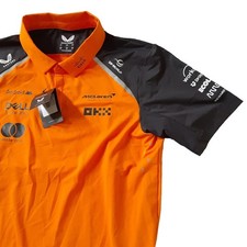 Castore Polo Mens Large Orange McLaren F1 Team Autumn Glory TM9922-088-L Racing picture