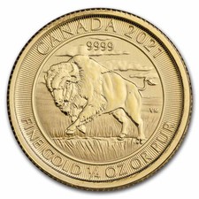 2021 Canada 1/4 oz Gold Buffalo BU picture