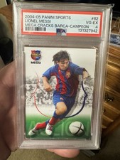🔥🐐Panini 2004-05 Barca Campeon Messi #62 RC PSA 4 Just retired🔥🔥 picture