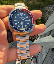 Seiko Prospex PADI Automatic Diver 200m Pepsi Bezel Blue Dial Steel Bracelet picture