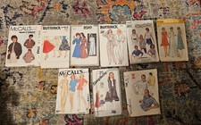McCall's Simplicity Butterick Vintage Sewing Patterns Lot Wmn Men Child picture