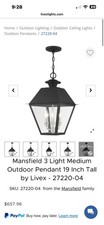 LIVEX Lighting 27220-04 New In Box Hanging Light outdoor/indoor LED decorative picture